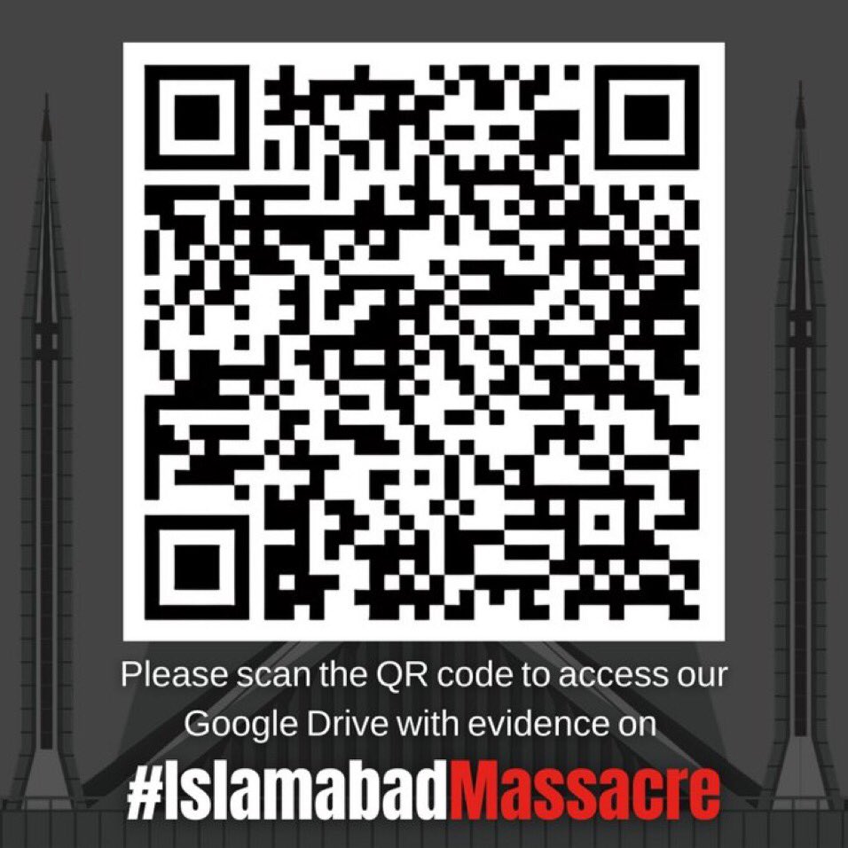 ImranARaja1's tweet image. سانحہ ڈی چوک اسلام آباد میں پاکستان کے عوام سے لیے گئے انتقام کے تمام تر ثبوت گوگل ڈرائیو پر اپلوڈ کر دیے گئے ہیں
جسے آپ اس QR Code ذریعہ بھی رسائی حاصل کر سکتے ہیں
۔۔
“سب پھڑے جان گے”