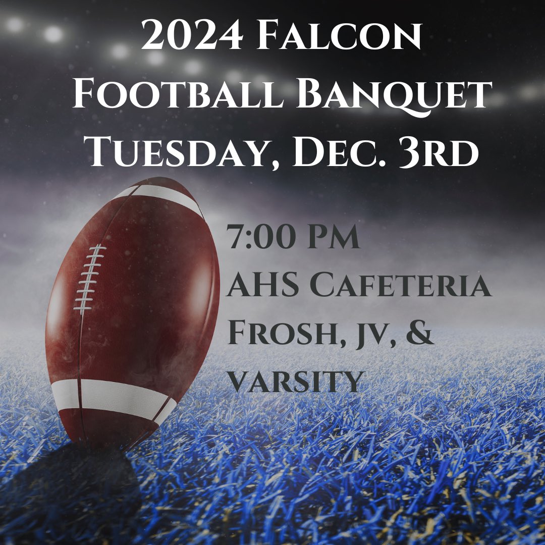 AHS football players and families are invited to our annual awards banquet! <a href="/AtwaterFalcons/">Atwater High School</a>