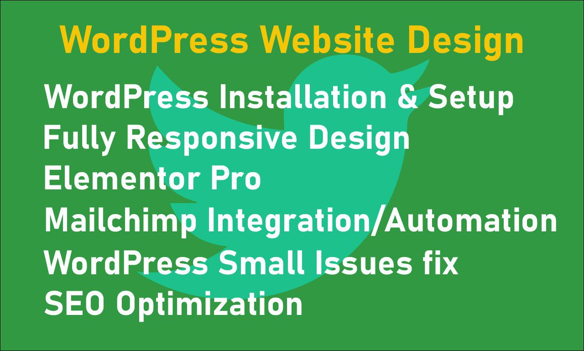 Naadiimm's tweet image. 💻 Transform your #online presence with #EXPERT #WordPress_Website_Design services!

✨ #WordPress_Installation &amp;amp; Setup
✨ Fully #Responsive Design
✨ #Elementor_Pro customization
✨ #Mailchimp #Integration &amp;amp; #Automation
✨ #SEO #Optimization
✨ Fixes for WordPress Small #Issues