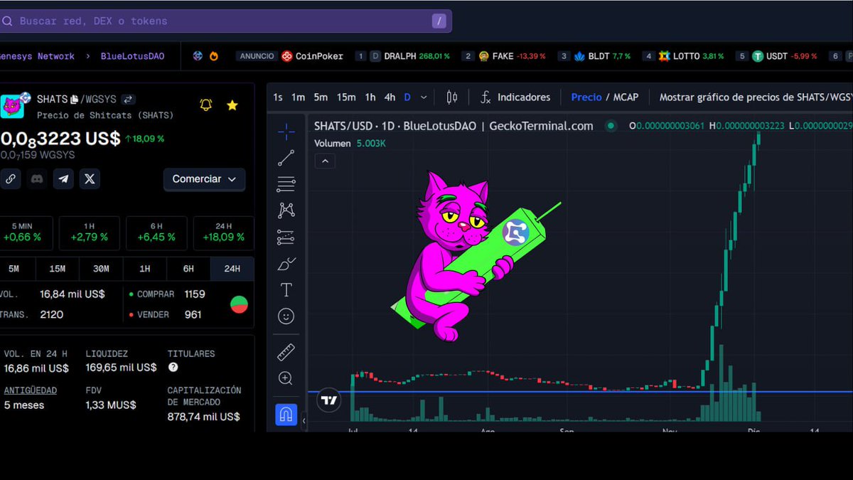 ShitCats_'s tweet photo. 🚀 $SHATS Keeps Growing! 🐾✨

 We’re discovering new price levels every day, and this is just the beginning! Together with our amazing community, we’re ready to achieve big things. 💪🌕 

🌟 Join the pack and be part of the movement!  #Shitcats #SHATS #MemeFi  #MemeCoin #MemeTokenPower