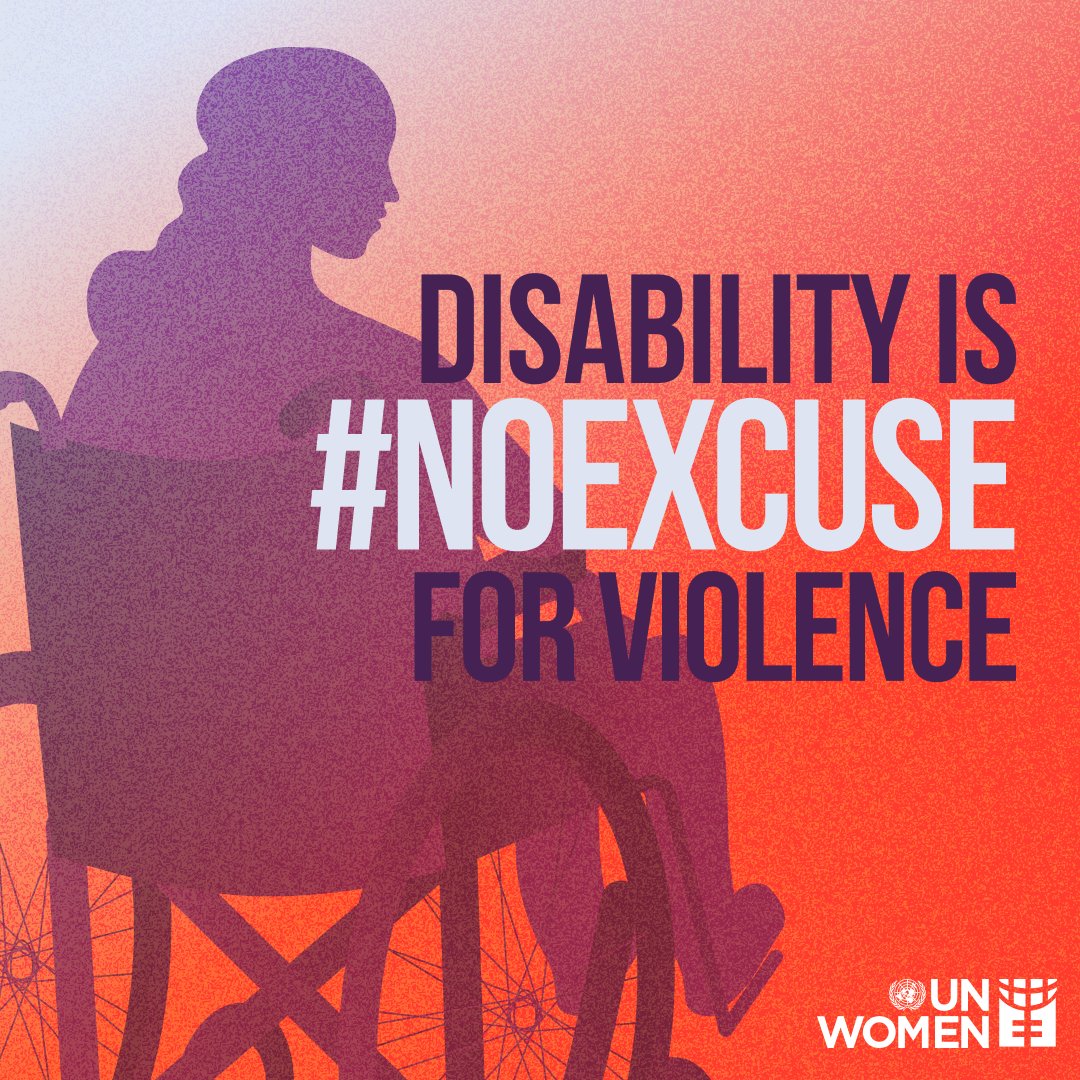 Women with disabilities face higher rates of intimate partner violence than those without.

 We must unite to build a world free from violence for ALL. 

Safety isn't a privilege. It's a fundamental right. 

unwo.men/8GBW50UgZyI

#NoExcuse #16Days