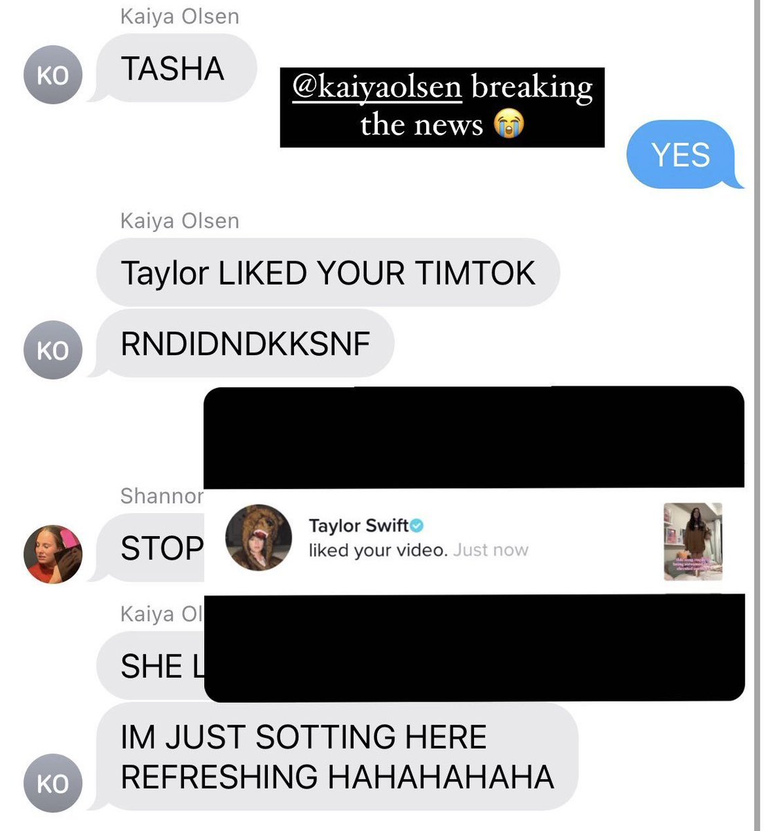 4 taylor comments &amp; 10 taylor likes… in my heart I need to believe the answer is yes