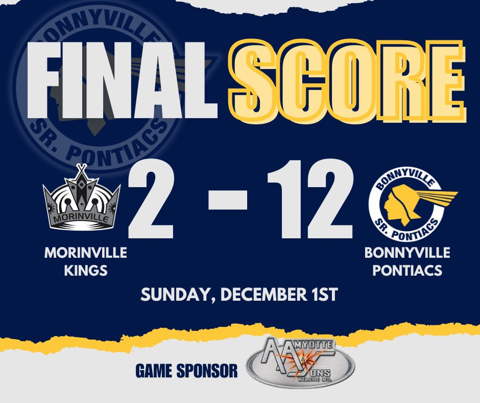 Earlier today the Pontiacs scored a dozen and took down the Kings. #2points #NCHL