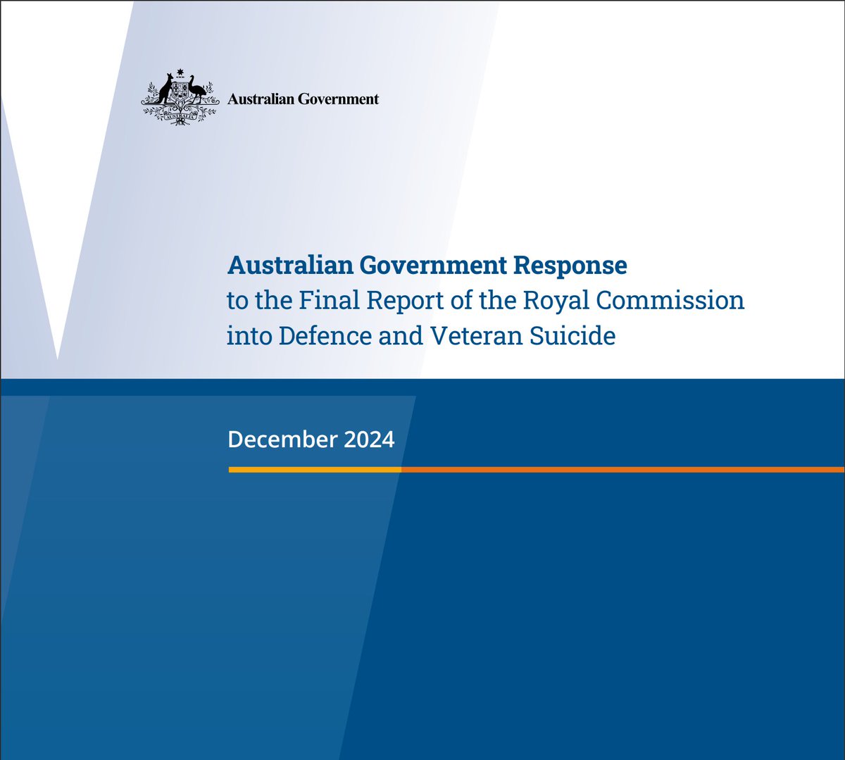 The Government has provided its response to the Royal Commission into Defence and Veteran Suicide’s Final Report. The majority of the Royal Commission’s recommendations were accepted: dva.gov.au/documents-and-…