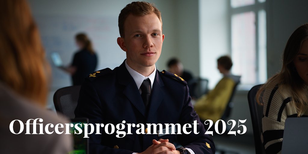 Forsvarshogsk's tweet photo. Officersprogrammet 2025 - anmälan öppen 2 december-15 januari.

Läs mer: https://t.co/VvwZijaFTl https://t.co/MHvL0AcYjx