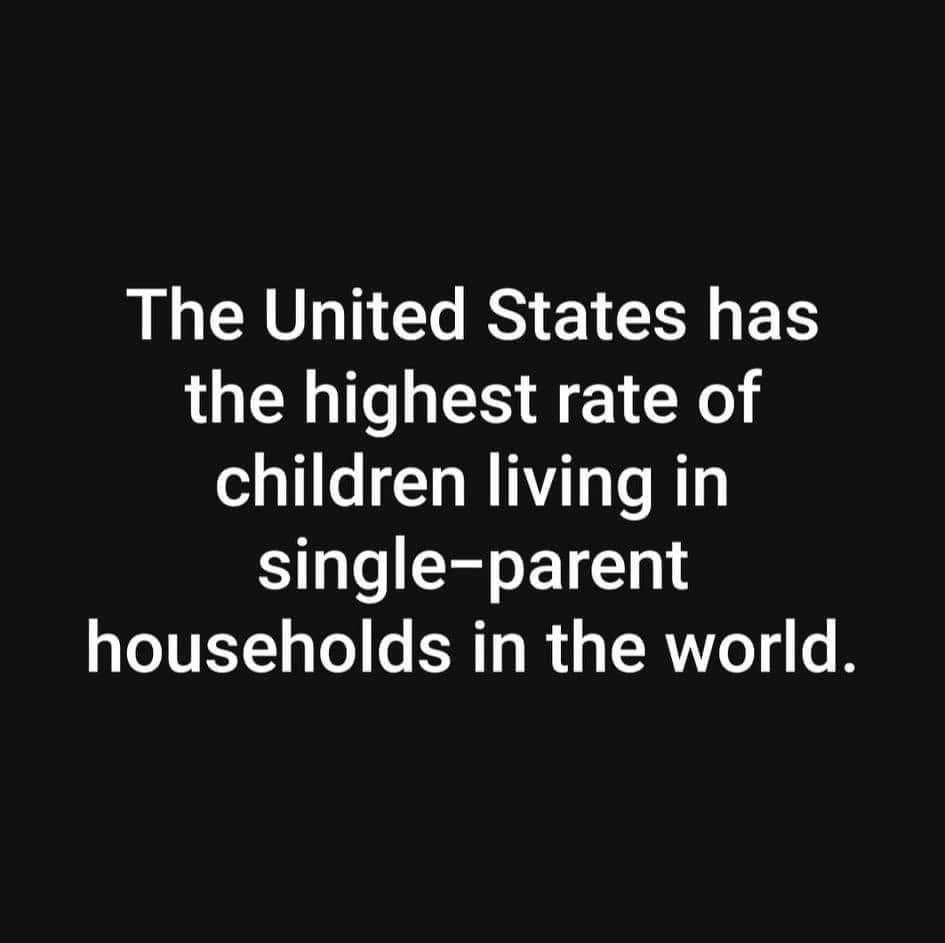 TheGarrettOlson's tweet photo. #facts #oddfacts #weirdlife #rates #households #singleparents #usa https://t.co/8JpI0aziSa
