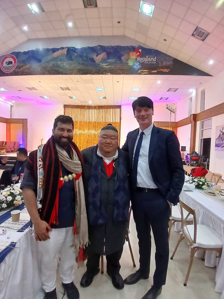 IrlEmbIndia's tweet photo. Huge thanks to the Gov. of Nagaland, Hon'ble CM @Neiphiu_Rio &amp; Minister @AlongImna for the invite to the Silver Jubilee Edition of @HornbillFest .

A pleasure to also meet @anilkantony !

@tourismdeptgon, such a warm welcome &amp;  beautiful display of your culture. See you in 2025😉 https://t.co/dT8MRu6IeZ