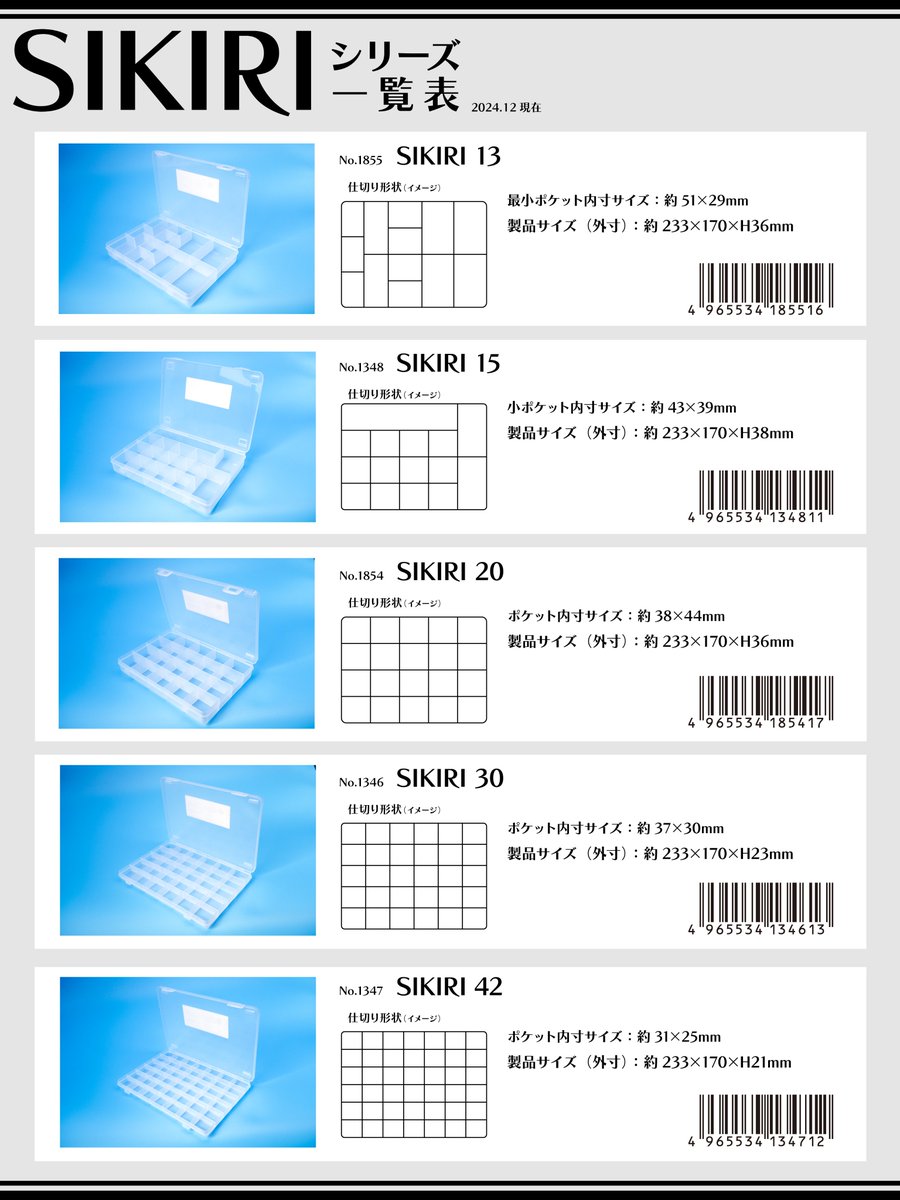 SIKIRIに高価格帯が仲間入り。それに伴いSIKIRIの一覧表を更新いたし