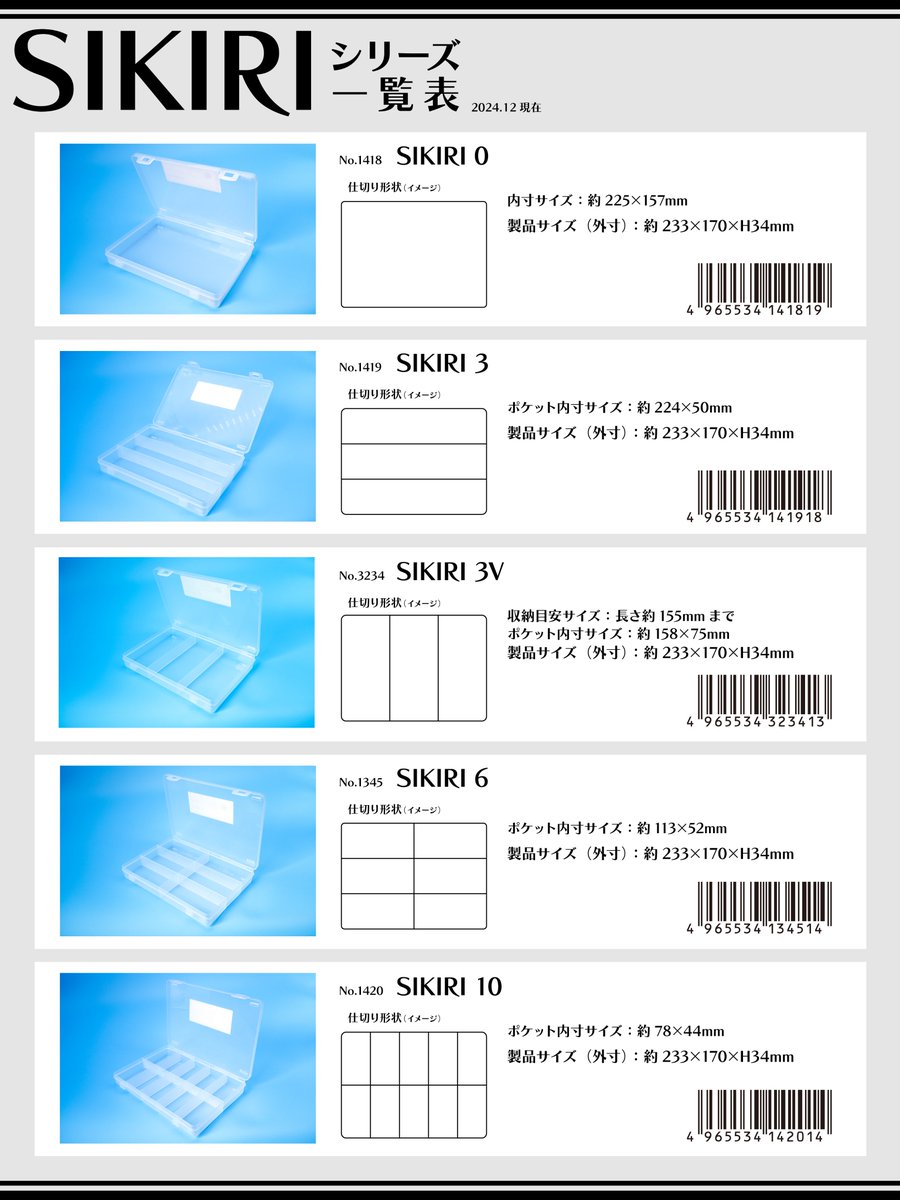 SIKIRIに高価格帯が仲間入り。それに伴いSIKIRIの一覧表を更新いたし