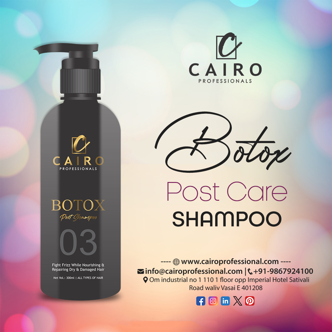 cairo2023's tweet photo. Botox Post Care Shampoo at Cairo Professional: Nourish and maintain sleek, healthy hair.
.
.
𝐂𝐨𝐧𝐭𝐚𝐜𝐭 𝐔𝐬:
🌐 Website : https://t.co/82mAvASn0R
📞 Call Us: +91-9867924100
📧 info@cairoprofessional.com
.
#cairoprofessional #botox #skincare #beauty #hairbotox #hairstyle https://t.co/slW5xlbJBC