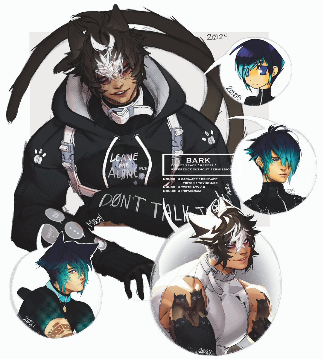 M0UCII's tweet image. Here is a redraw! I try to do these every year of Bark. Every year she gets even more tired looking every time lol.  

#redraw #procreate #sketch #ipadpro