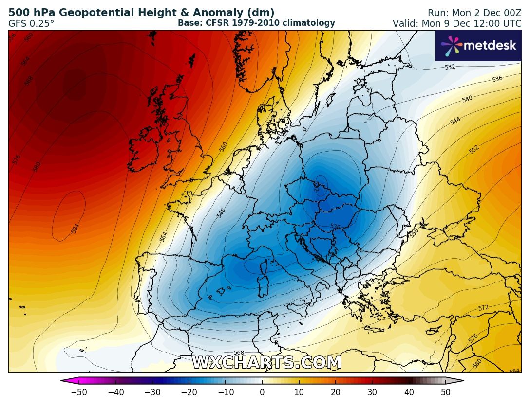 Freddo in arrivo: l'inverno non si farà attendere

Continuano ad aumentare in modo netto le probabilità di un periodo prettamente invernale, dal punto di vista atmosferico, nella seconda decade di dicembre, già a partire dall'8 dicembre.

Nel frattempo, questa settimana le