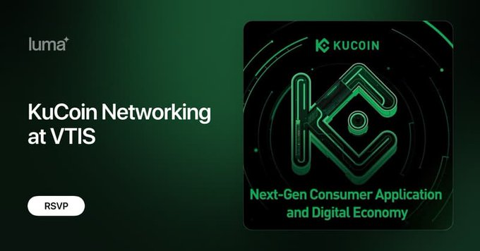kucoincom's tweet photo. 🌐 Forge connections that shape the future at #VTIS2024!
 
🤝 Join #KuCoin, with sponsors @mew, @oraichain, @artyfact_game, & @AmuletProtocol, as we gather the brightest minds in blockchain, AI, and the digital economy.
 
📅 Dec 3 | 4:00 PM
🎯 Reserve now ➡️ https://t.co/2SxEueVFFL