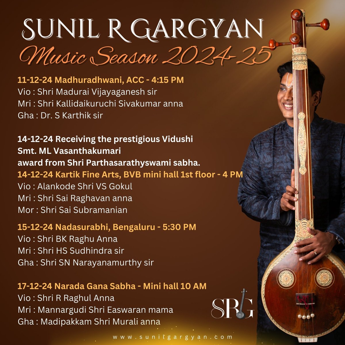 SunilGargyan's tweet photo. Season schedule is out! Do make your calendars and show your support by making it as many concerts possible! https://t.co/eVAksmNiEJ