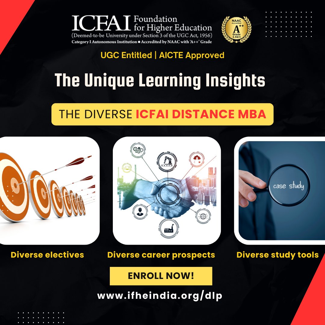 ICFAI_Distance's tweet image. The Unique Learning Insights with ICFAI Distance MBA, Competitive, Convenient, Cost-effective.

Learn more: ifheindia.org/dlp

#UniqueLearning #CompetitiveEdge #distancemba #FlexibleLearning #AdvanceYourCareer #mba #AffordableMBA #icfaidistancemba #Careers #distancelearning