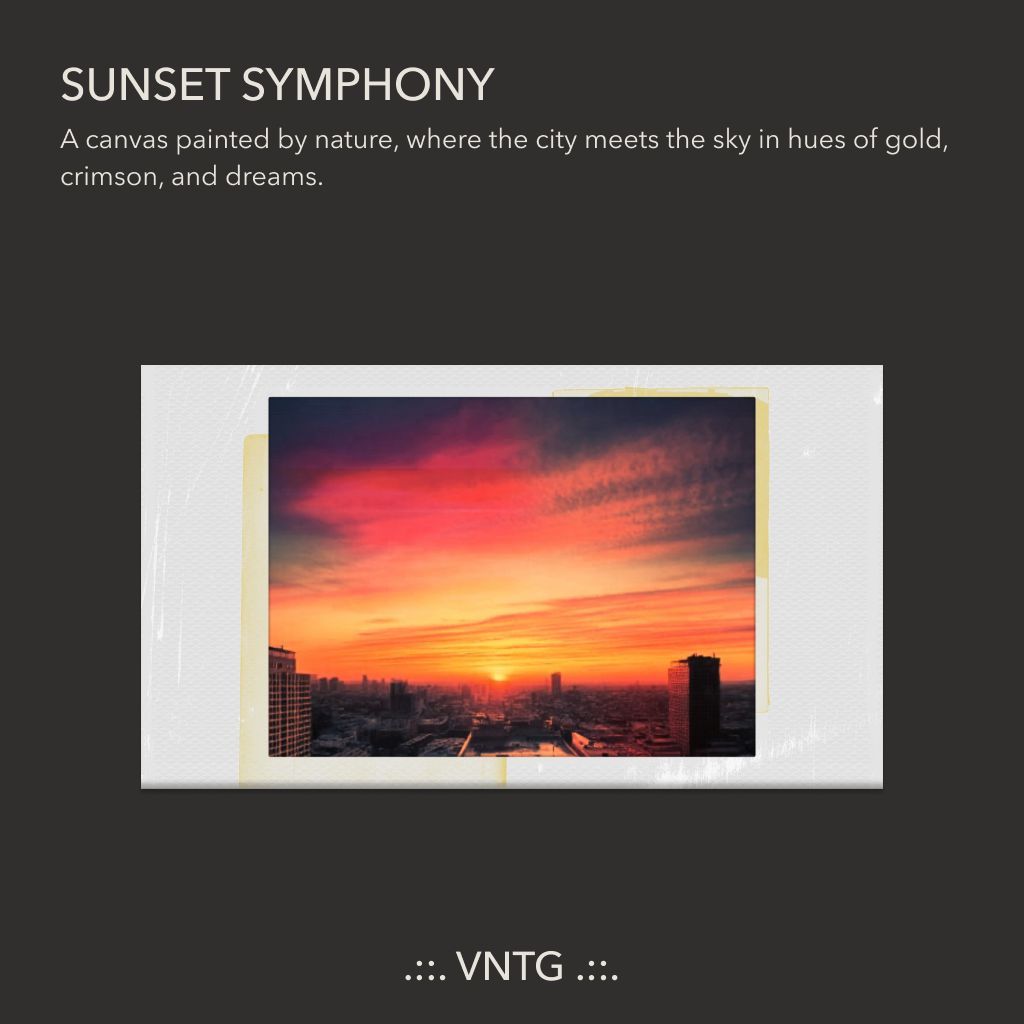 VNTGhub's tweet photo. Sunset symphony 🌇✨ A canvas painted by nature, where the city meets the sky in hues of gold, crimson, and dreams.

#CitySunset #GoldenHourGlow #SkylineDreams #UrbanSerenity #RetroHues #SunsetVibes #TimelessSkies #VintageCityscape #NostalgicHorizons #vntg #thevntgapp https://t.co/KF33RRKDzm