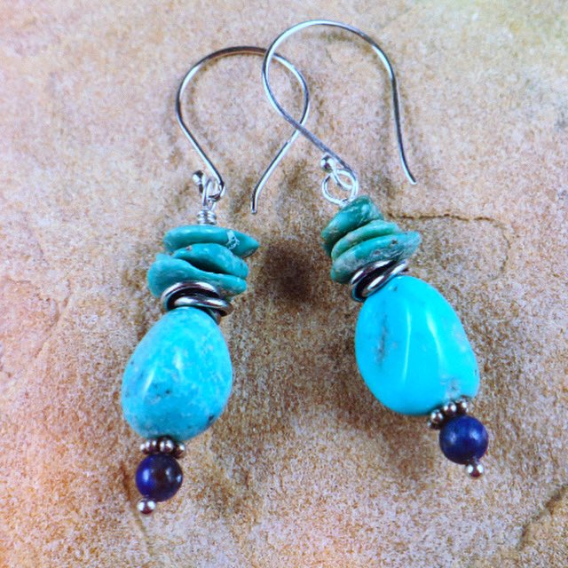 Cyber Monday SALE! 20% off everything!
These sweet turquoise earrings need a home! Come check them out 👀.
#turquoiseearrings #handmadegemstonejewelry
SacredEarthJewelry.com