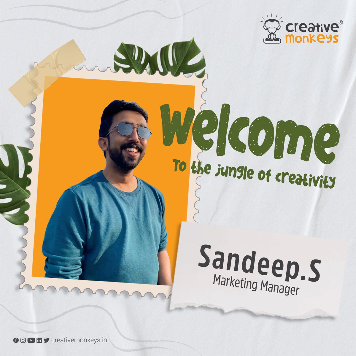mycreativemonk's tweet photo. Welcome Sandeep S, Marketing Manager, to our creative jungle!

We're thrilled to have you on board. Together we can plant the story of awesome brands and bring our vision to life!

🌐 https://t.co/W81K901dJR
☎️ (+91) 9947098620 I 9074702356

#CreativeMonkeys #NewTeamMember https://t.co/QqmU8BDXx8