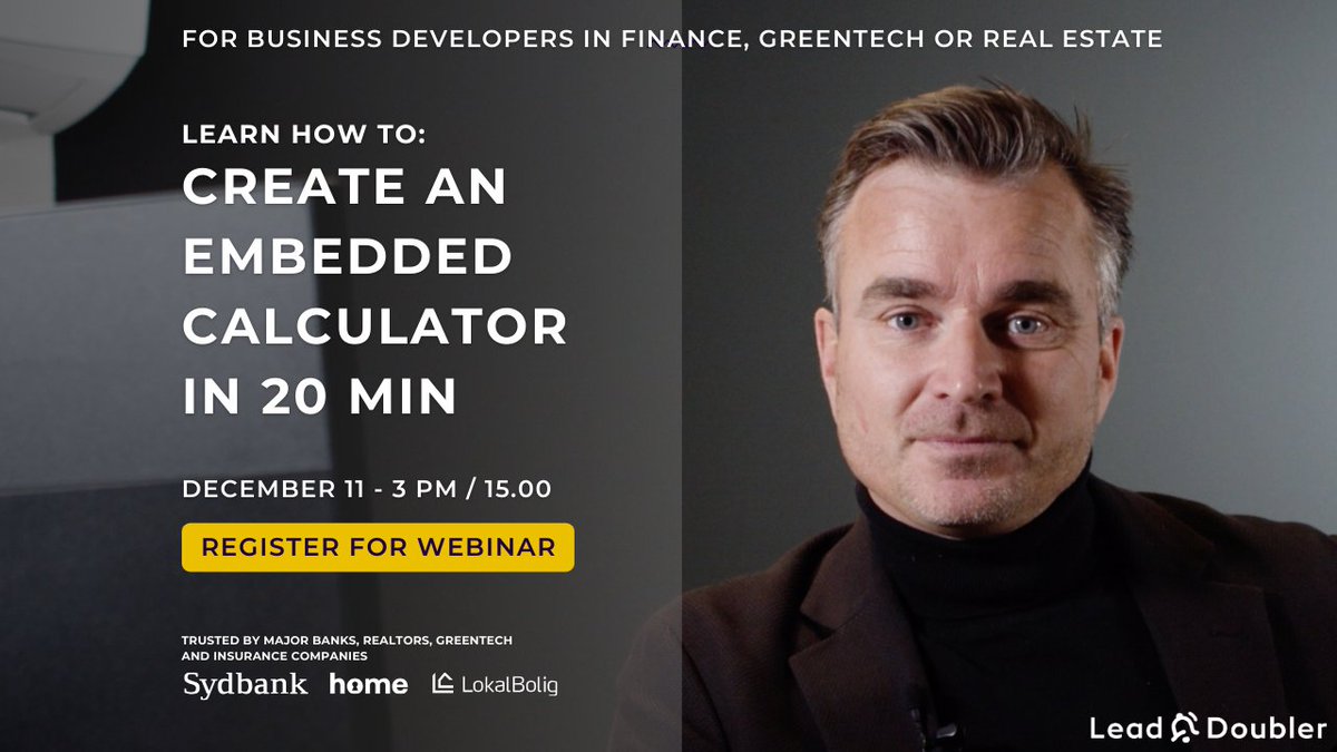 mortenmatras's tweet photo. I'm hosting "Create An Embedded Calculator In 20 Minutes. 20 Min Live Training." Make sure to attend it on December 11. https://t.co/JEob6YDjOQ https://t.co/X5vDZWZgCb