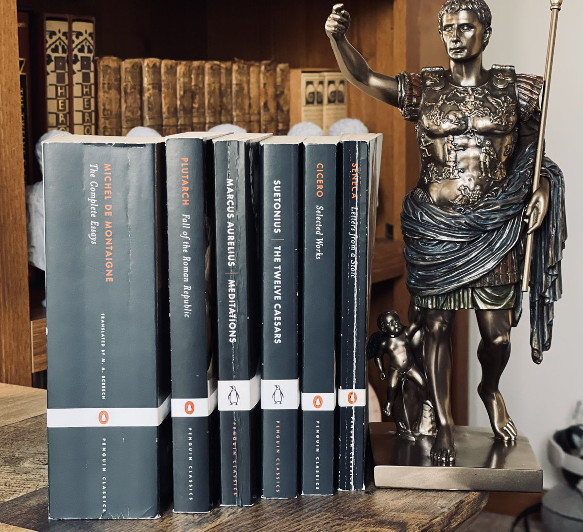 _WisdomBookz's tweet photo. Return to the classics for timeless wisdom and insight. Penguin books never disappoint. 📚❤️

Here is a long list of Classical Philosophy Authors:

1.Seneca – Letters from a Stoic, On the Shortness of Life
2.Marcus Aurelius – Meditations
3.Epictetus – Discourses and Selected Writings
4.Plato – The Republic, Symposium
5.Aristotle – Nicomachean Ethics, Politics
6.Cicero – On Duties, On the Good Life

Other Philosophical and Historical Writers:

https://t.co/p1BsMQybFw. Augustine – Confessions, City of God
8.Machiavelli – The Prince
9.Thomas Hobbes – Leviathan
10.Jean-Jacques Rousseau – The Social Contract, Emile
11.John Stuart Mill – On Liberty, Utilitarianism
12.Friedrich Nietzsche – Thus Spoke Zarathustra, Beyond Good and Evil
13.Karl Marx – The Communist Manifesto, Capital (Selections)

Classical Literature and Plays:

14.William Shakespeare – Complete Works
15.Homer – The Iliad, The Odyssey
16.Virgil – The Aeneid
17.Ovid – Metamorphoses
18.Sophocles – The Theban Plays
19.Aeschylus – The Oresteia
20.Euripides – Medea and Other Plays

Other Notables:

21.Dante Alighieri – The Divine Comedy
22.Immanuel Kant – Critique of Pure Reason (Selections)
23.Rene Descartes – Meditations on First Philosophy
24.David Hume – Selected Essays

Available at Wisdom Books Kenya. To order WhatsApp 🛒Order via; https://t.co/u5yOyMFH7U 🇰🇪