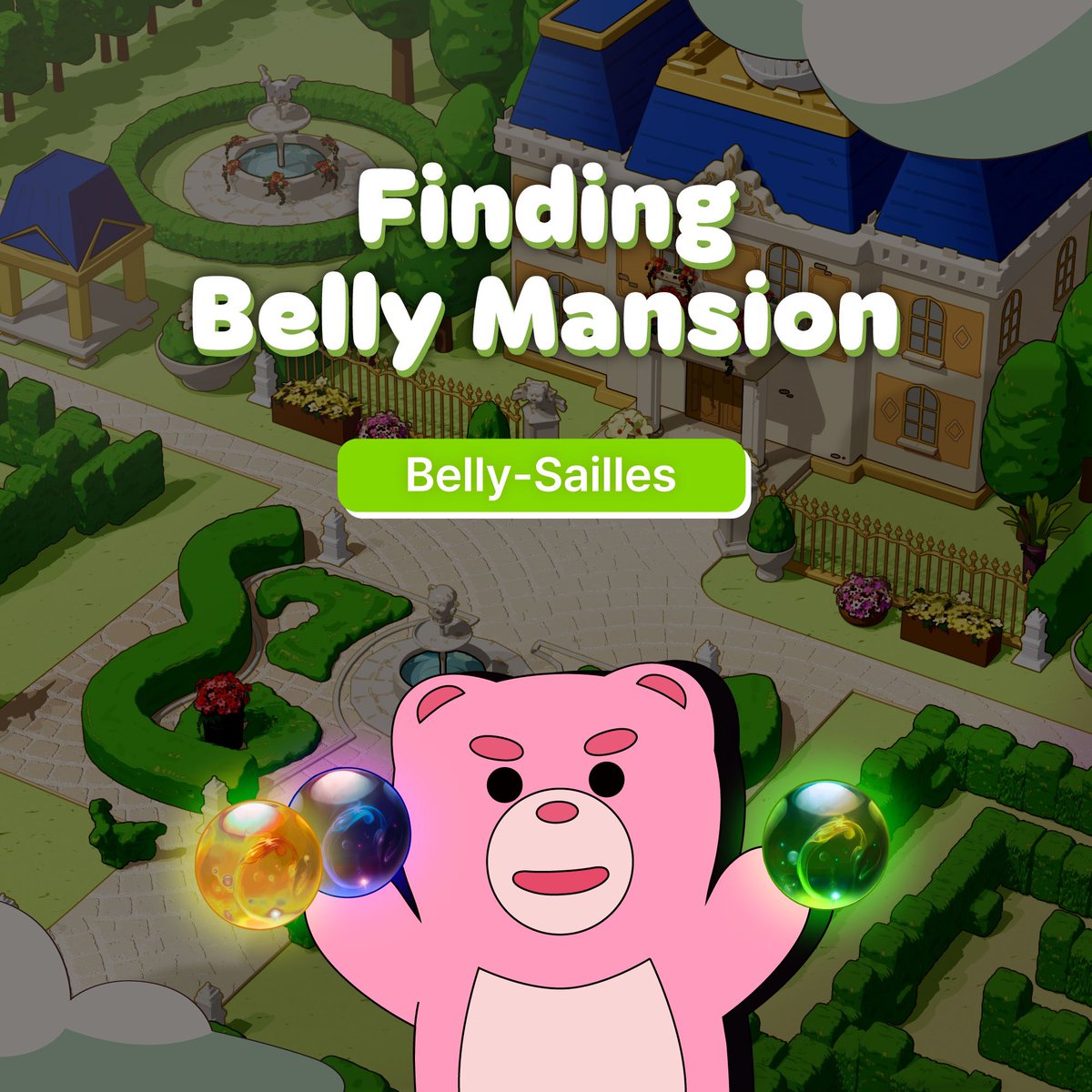Jelly Adventure “Finding Belly Mansion” OPEN🔮
 
Join the contents at Belly-sailles 🏠
The event will be unveiled this Wednesday, 12/4 (KST). 🗓️
Have fun and stay tuned on Bellygom's Discord! 🎉