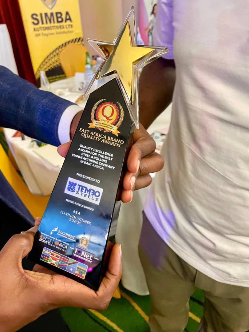 🎉 Honored to be named Best Steel &amp; Rolling Manufacturing Company in East Africa at the East Africa Brand Quality Awards 2024/25! 🏆 This Platinum Win reflects our commitment to quality &amp; innovation.

Thank you for your support! 💪 #TemboSteels #QualityExcellence #EastAfrica