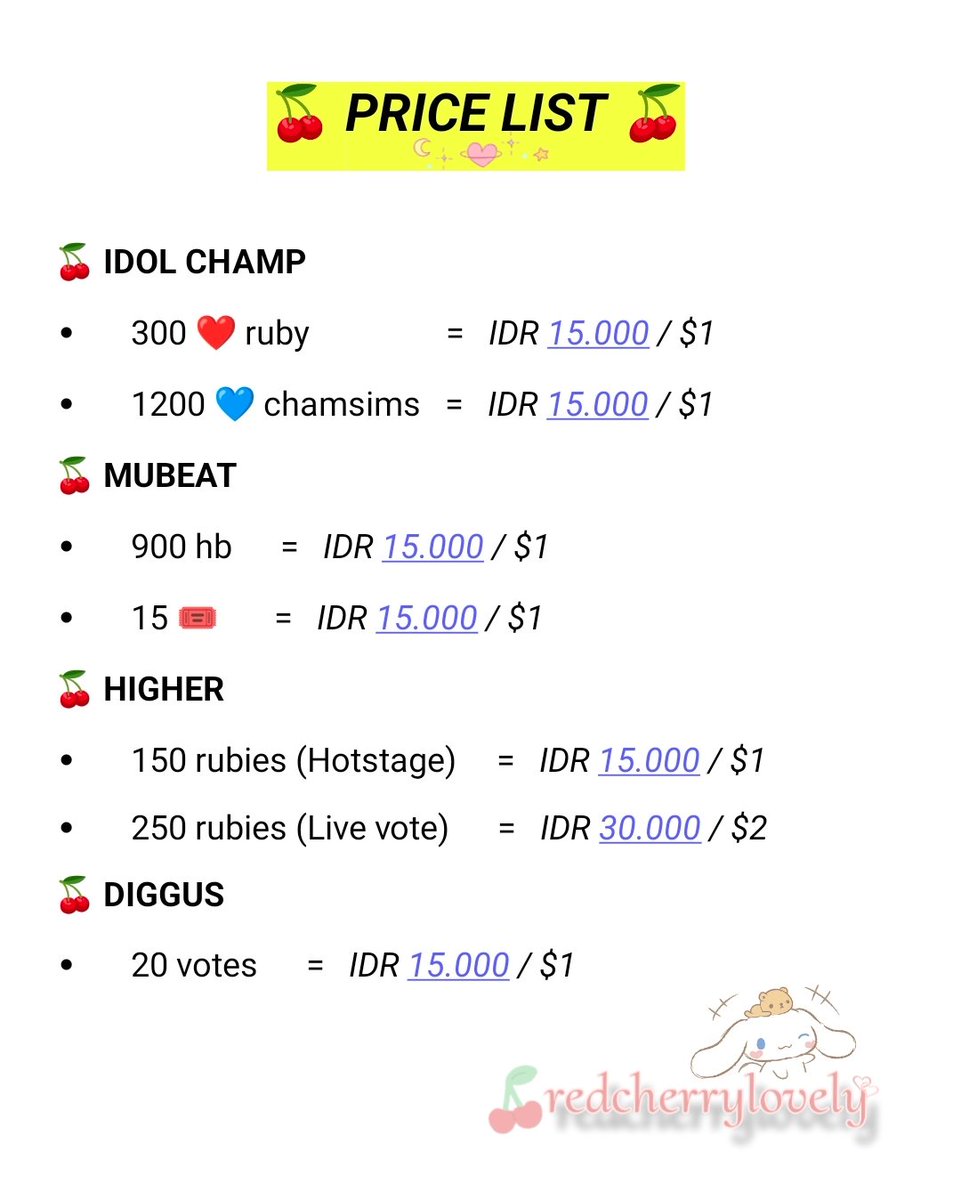 redcherrylovely's tweet photo. AVAILABLE FOR SALE / RESERVATION

🍒 IDOL CHAMP
🍒 MUBEAT
🍒 HIGHER
🍒 DIGGUS
🍒 UPICK
🍒 DUCKAD
🍒 CHOEAEDOL
🍒 MY1PICK
🍒 PODOAL

💸 INA E-Wallet, PayPal
📩 DM to inq / buy / reserve

Tags. wts lfs sell jual wtb lfb buy beli vote voting kpop https://t.co/bNbfxNm8LM