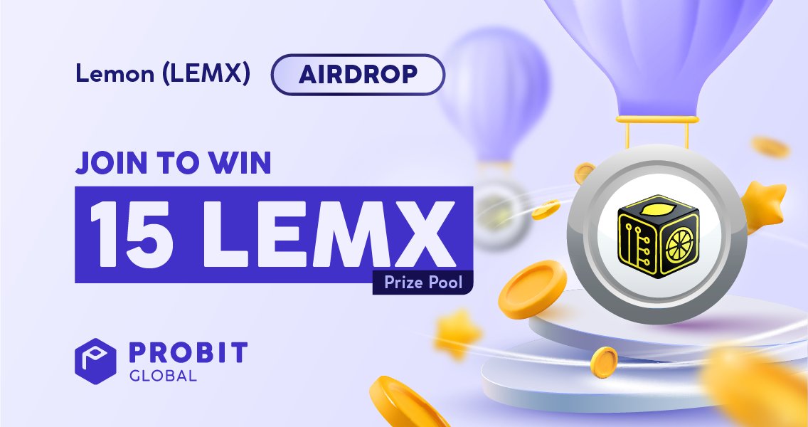 🚀 PROBIT GLOBAL x Lemon (LEMON) Airdrop is LIVE! 🚀

🎯 Complete simple tasks and grab a chance to win LEMX:

👉 Social Media Airdrop - 5 Lemon (LEMX) Airdrop:

🔹 Follow <a href="/ProBit_Exchange/">ProBit Global</a>  &amp; <a href="/PoweredByLemon/">LEMON</a> on X (Twitter)
🔹 Join ProBit Global (t.me/ProBitGlobalOf…) &amp; Lemon