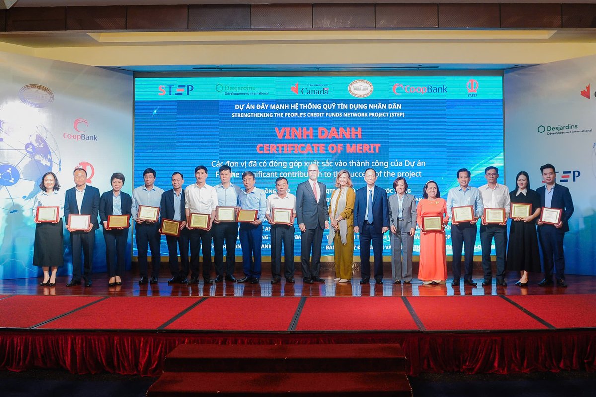 At the STEP closing ceremony, Ambassador <a href="/ShawnSteil/">Shawn Steil</a> highlighted its impact: 10K+ rural households, esp. women, accessed tailored financial services. Funded by 🇨🇦, <a href="/DesjardinsGroup/">Desjardins Group</a> enhanced Co-opBank &amp; PCF capacity with new tools, safeguarding savings for 59K+ members.
