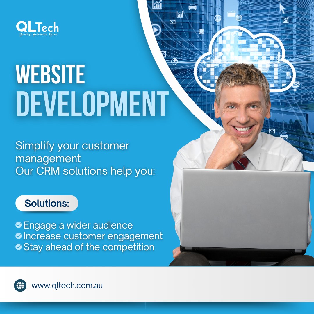 QLTechAustralia's tweet image. Streamline customer management and boost relationships with our CRM solutions! 
#CRMsolutions #CustomerSuccess #BusinessGrowth #SalesBoost #DataManagement #CustomerExperience #DigitalSolutions