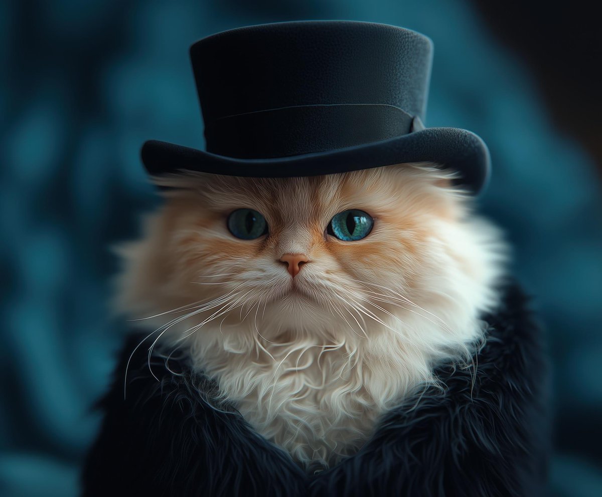 malaskar6280's tweet photo. Meet the most dapper cat in town, rocking a top hat with the elegance of a true aristocrat. π±π #CatsofTwitter #FelineFashion #DapperCat #WhiskerWednesday #CatLife #PurrfectStyle #TopHatCat #Meowdel #FancyFeline #CatLovers #PetStyle #CatsofInstagram https://t.co/lKeH8Cp6DN
