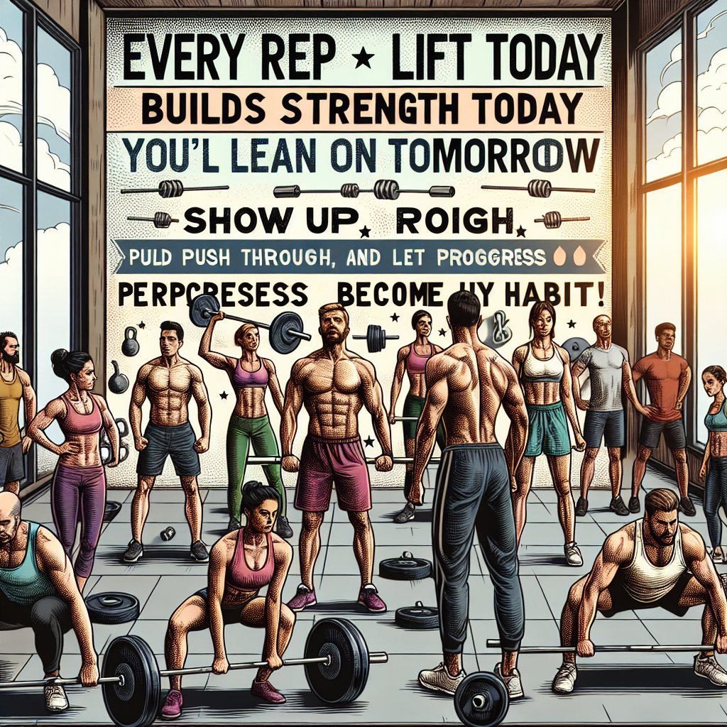 Every rep you lift today builds the strength you'll lean on tomorrow. Show up, push through, and let progress become your habit! 💪 #GymMotivation #Weightlifting