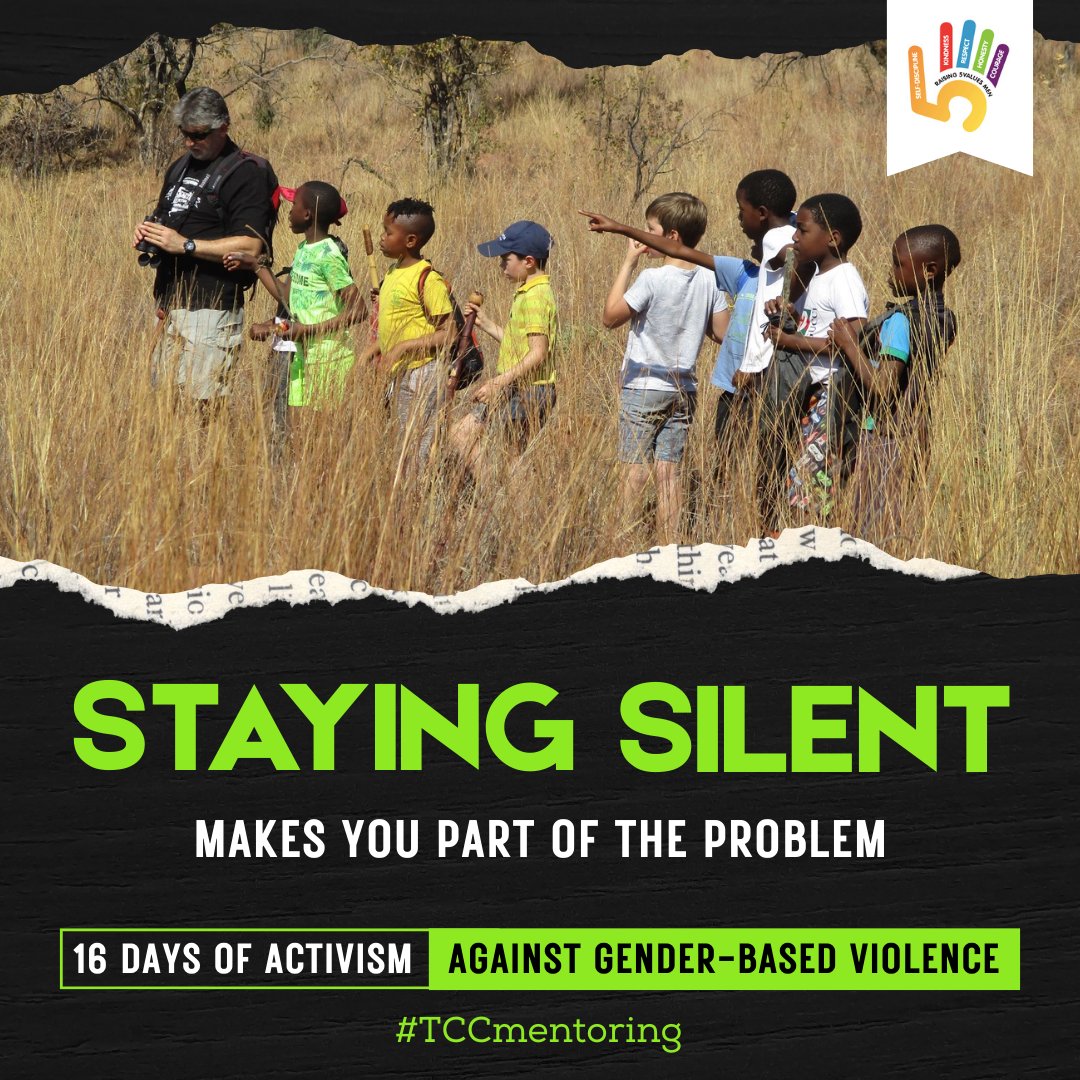 TheCharacterCo's tweet photo. Bullying fuels GBV, reflecting what kids see in adults. Do you step in or stay silent? Real men call out bullying—against women, kids, or men—because silence is complicity. The Character Company mentors boys to speak up and stand for what’s right. #TCCmentoring #16Days https://t.co/D5obtCpKI9