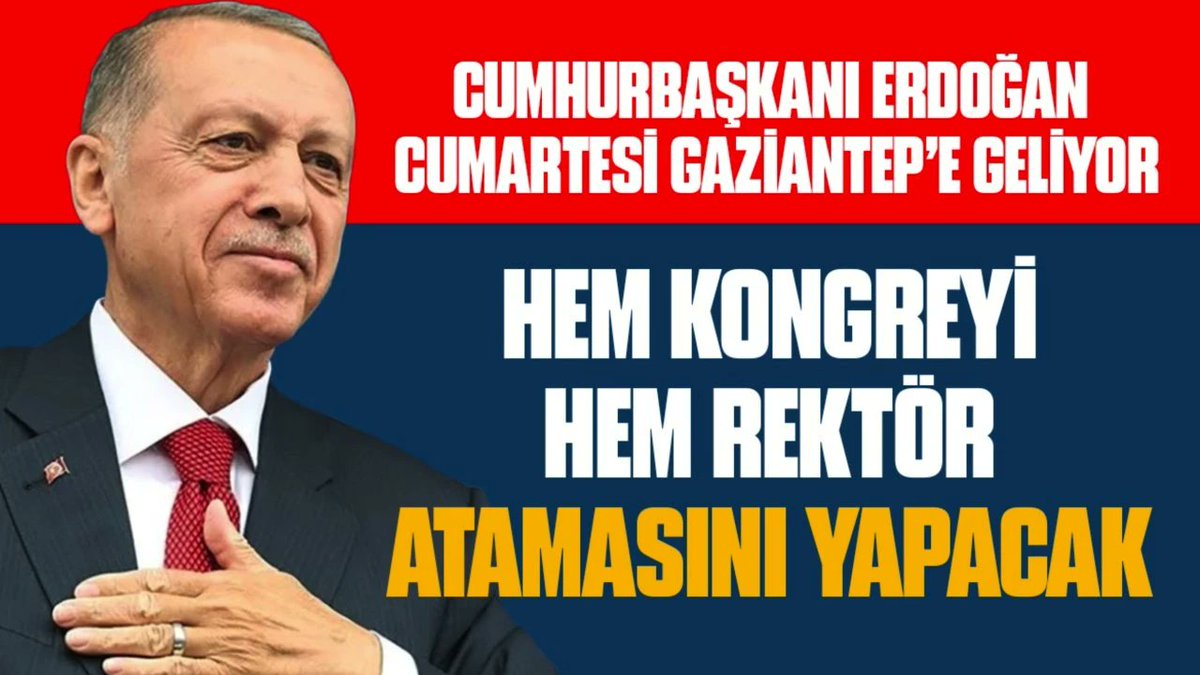Cumhurbaşkanı Erdoğan Cumartesi Günü Gaziantep’e Geliyor!

egazetegaziantep.com.tr/2024/12/02/cum…

<a href="/AKPartiG_Antep/">AK Parti Gaziantep</a> <a href="/fmfedaioglu/">Fatih Muhaddis FEDAİOĞLU</a>
