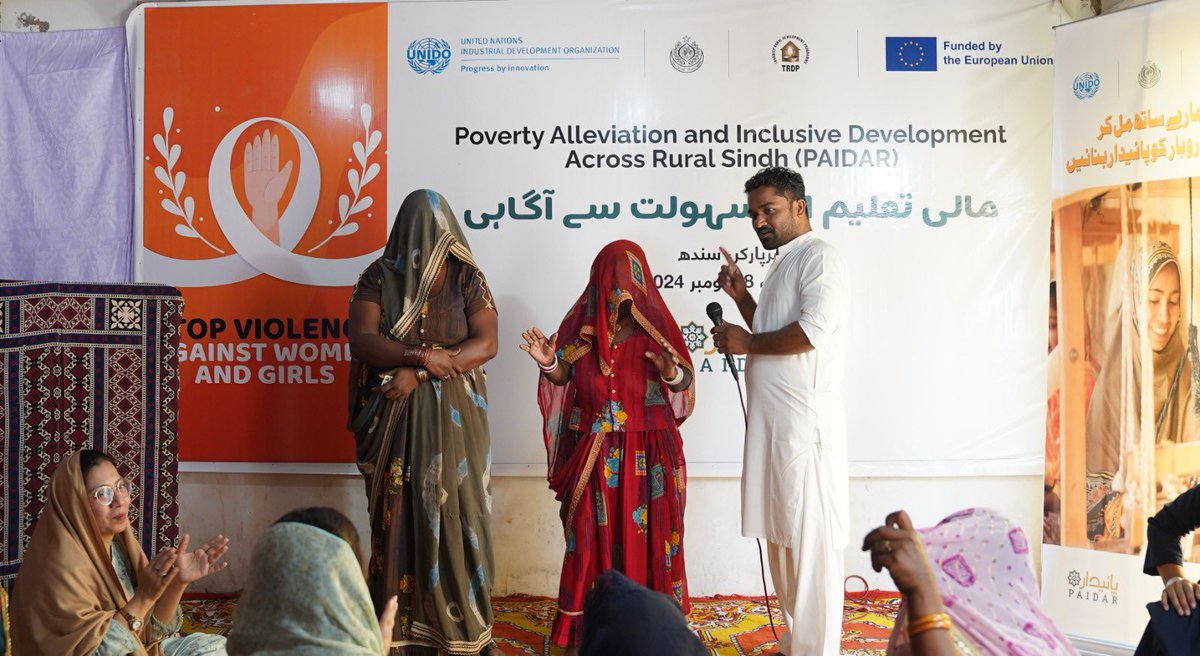 PAIDAR (@paidar_pakistan) on Twitter photo We marked #16DaysOfActivism with a financial literacy session in Tharparkar under the <a href="/EUPakistan/">EUPakistan</a> funded & <a href="/UNIDO/">UNIDO</a> implemented #PAIDAR programme, in partnership with <a href="/ThardeepOrg/">Thardeep (Official)</a>.
What stood out? Men & women joined hands, advocating for empowerment & equality.
<a href="/UNIDO_Pakistan/">UNIDO PAKISTAN</a> We marked #16DaysOfActivism with a financial literacy session in Tharparkar under the <a href="/EUPakistan/">EUPakistan</a> funded & <a href="/UNIDO/">UNIDO</a> implemented #PAIDAR programme, in partnership with <a href="/ThardeepOrg/">Thardeep (Official)</a>.
What stood out? Men & women joined hands, advocating for empowerment & equality.
<a href="/UNIDO_Pakistan/">UNIDO PAKISTAN</a>