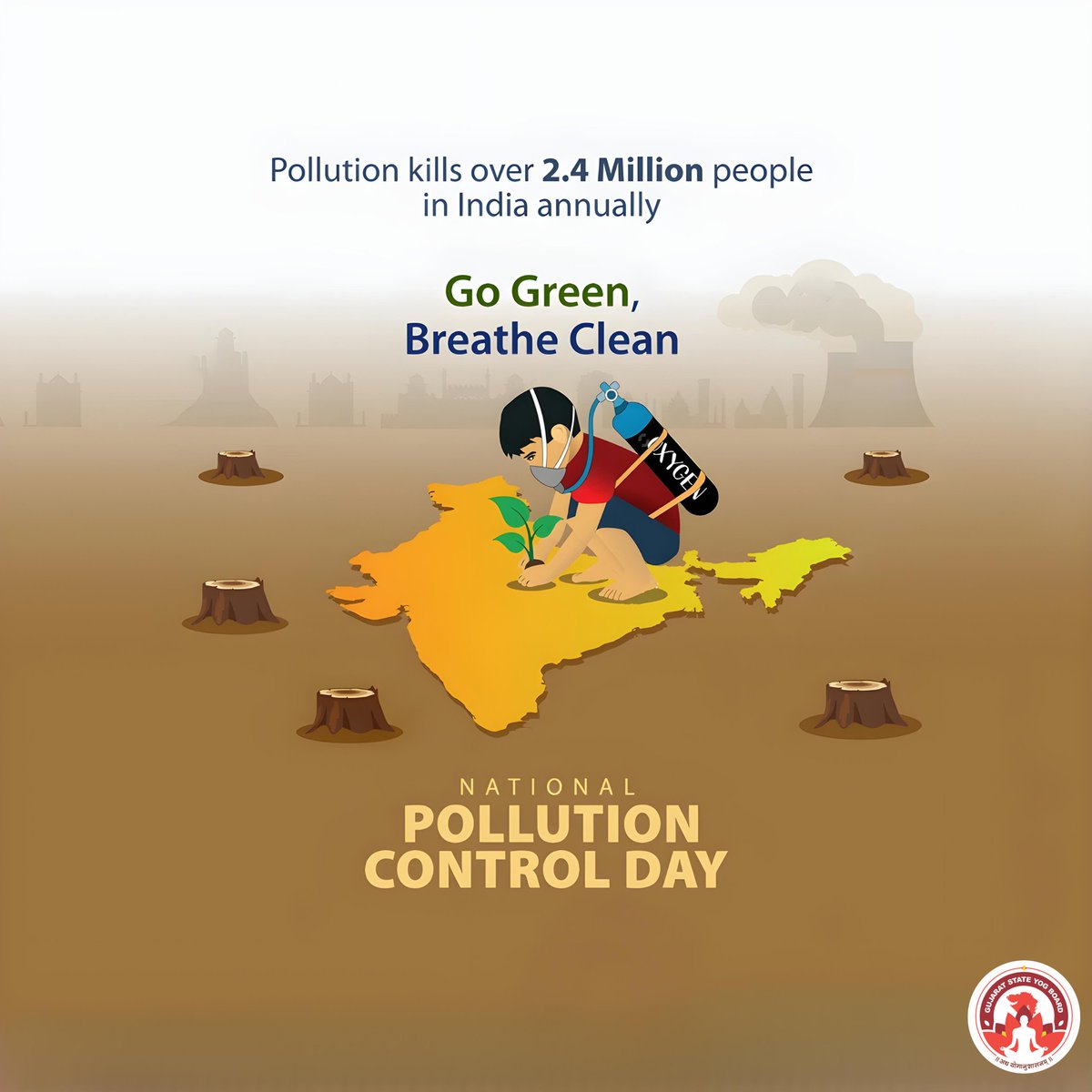 GujaratYogBoard's tweet photo. 🌍 World Pollution Control Day: A Call for Action 🌿

Let’s unite to protect our planet by reducing pollution and promoting sustainable practices. Every small step counts towards a cleaner, greener future.

"Control pollution today for a healthier tomorrow!" 🌱✨

#WorldPollutionControlDay #SaveEnvironment #GoGreen #ReducePollution #CleanPlanet
