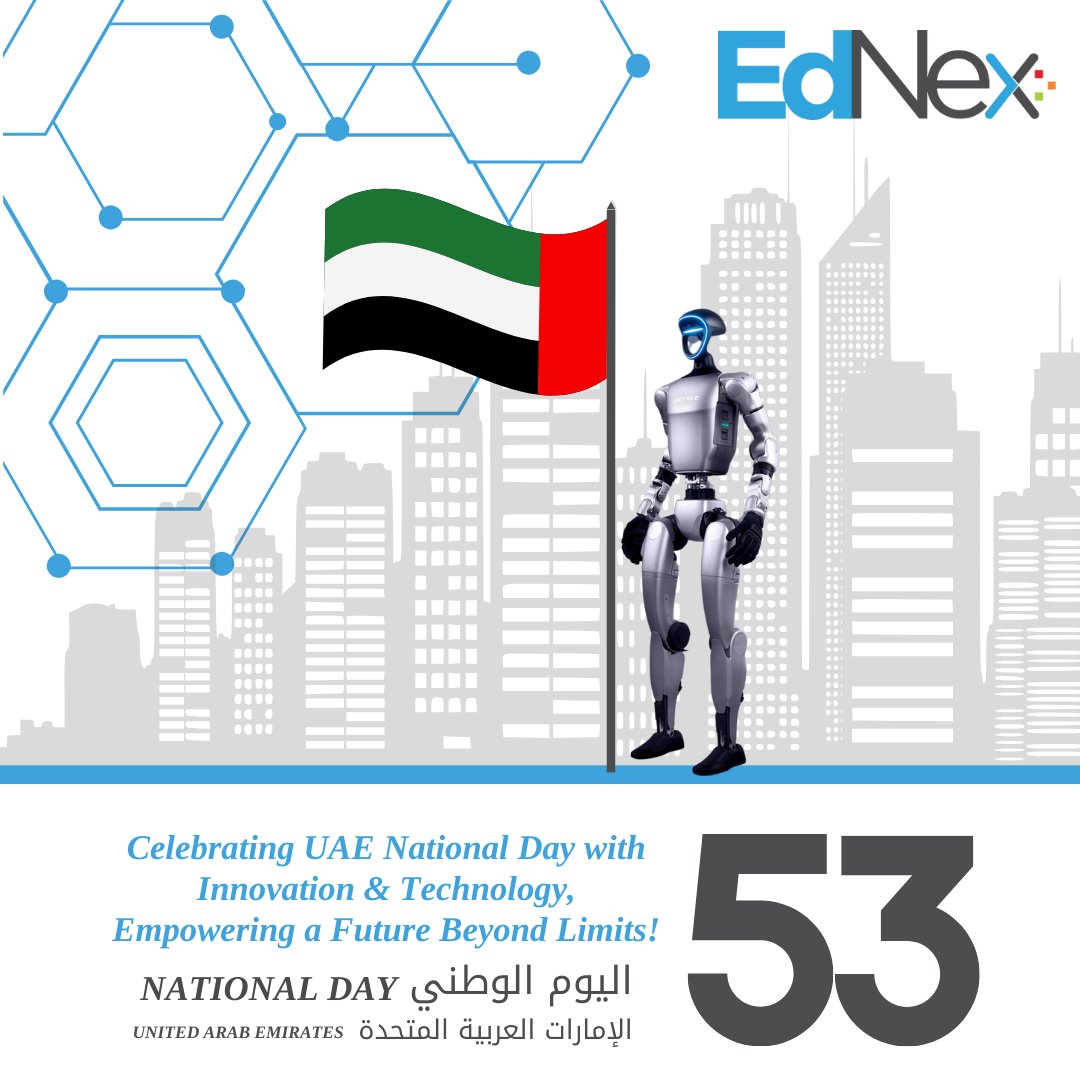 Happy UAE National Day!

Celebrating the spirit of unity, innovation, and progress that drives our nation forward. Together, let's build a future of endless possibilities.

ednex.me 
#UAENationalDay #EdNex