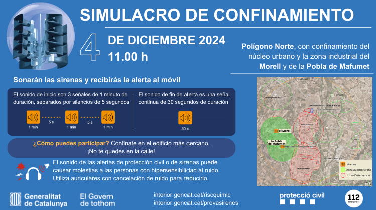 #ProteccióCivil hem creat un web específic amb tota la informació del simulacre #PLASEQTA d'aquest dimecres al Polígon Nord de Tarragona

Consulta'l a gen.cat/3UZ5Kw8