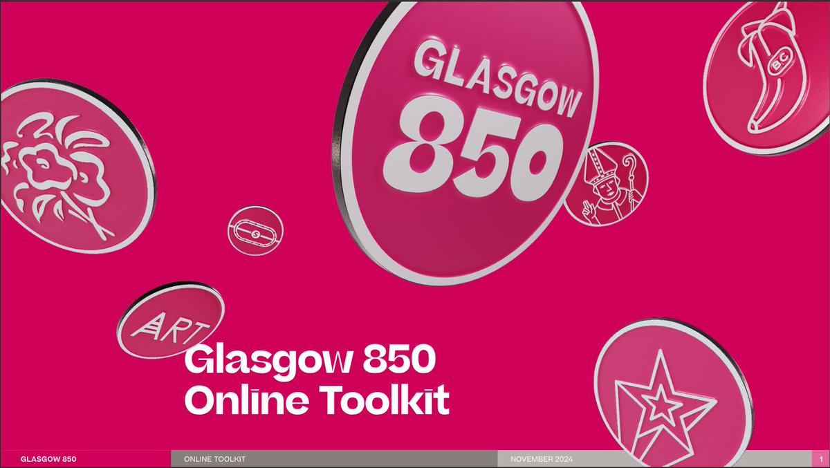 🟣 Celebrating Glasgow 850 🟣

Businesses, charities, &amp; community groups—the Glasgow 850 brand is free to use! Download templates, artwork,  social media assets and more to show support. 🌟

Get started now 👉 ow.ly/KI2q50Ui4WX

#Glasgow850 #PeopleMakeGlasgow