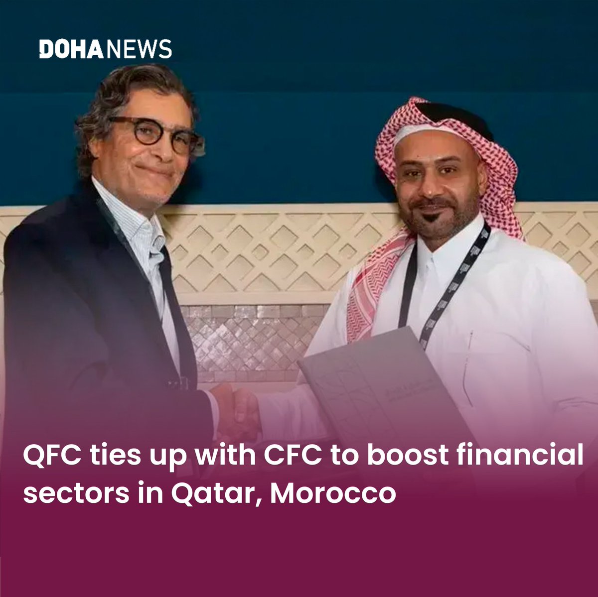 Doha News (@dohanews) on Twitter photo The Qatar Financial Center Authority (<a href="/QFCAuthority/">Qatar Financial Centre</a>) and Casablanca #Finance City Authority (<a href="/CasaFinanceCity/">Casablanca Finance City</a>) signed an MoU to enhance cooperation as regional financial hubs. As members of the World Alliance of International Financial Centres (<a href="/WAIFC_/">World Alliance of International Financial Centers</a>), they aim to boost The Qatar Financial Center Authority (<a href="/QFCAuthority/">Qatar Financial Centre</a>) and Casablanca #Finance City Authority (<a href="/CasaFinanceCity/">Casablanca Finance City</a>) signed an MoU to enhance cooperation as regional financial hubs. As members of the World Alliance of International Financial Centres (<a href="/WAIFC_/">World Alliance of International Financial Centers</a>), they aim to boost