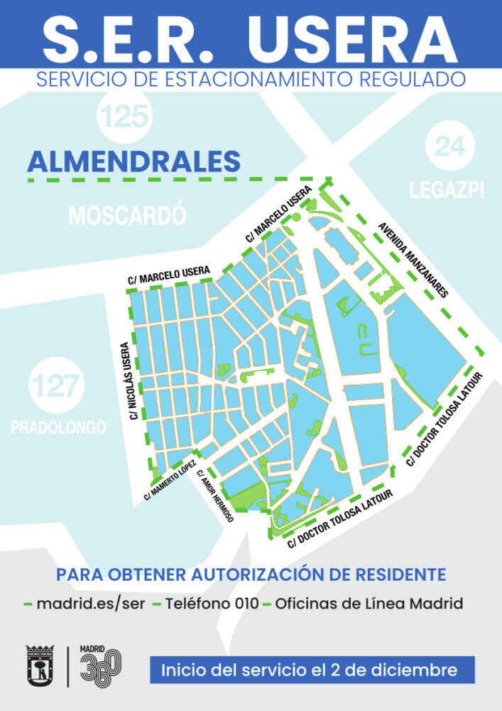 jmd_usera's tweet photo. 🔈🔈Hoy, lunes, 2 de diciembre, se activa ya el #SER en los barrios de #Almendrales, #Pradolongo y #Moscardó
ℹAutorización de residente y plazas verdes en el teléfono gratuito 010, en las #OAC de @Lineamadrid o solicítalo en https://t.co/lgdstwN6C7
👉https://t.co/nnpb74uTxt https://t.co/5xFfuCzhN5