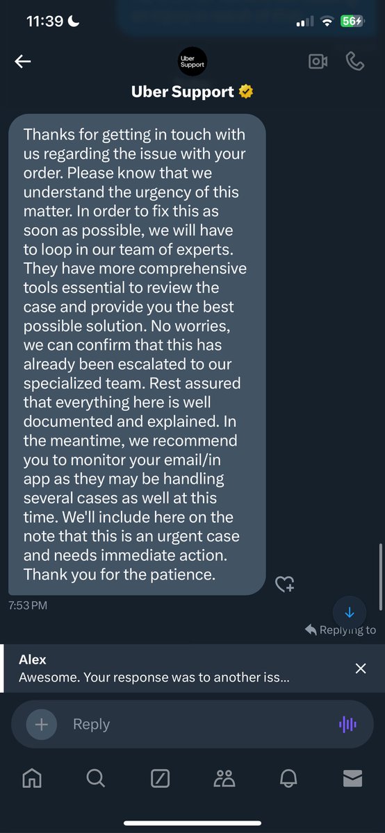 alex__shoop's tweet photo. Uber responded to this in DMs. And by ‘responding’ they replied to a message sent in august that they chose to disregard, while still not addressing my current issue. https://t.co/4fcXyfFoTx