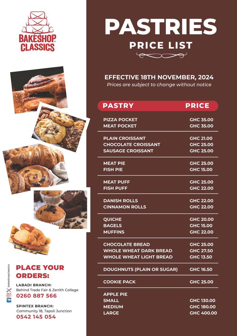 BakeshopC's tweet photo. 🎄✨ Our new Christmas price list is here! 🎁 Check out the festive deals and save big this holiday season. 🎅 #ChristmasDeals #HolidaySavings https://t.co/7x74JLFbp1