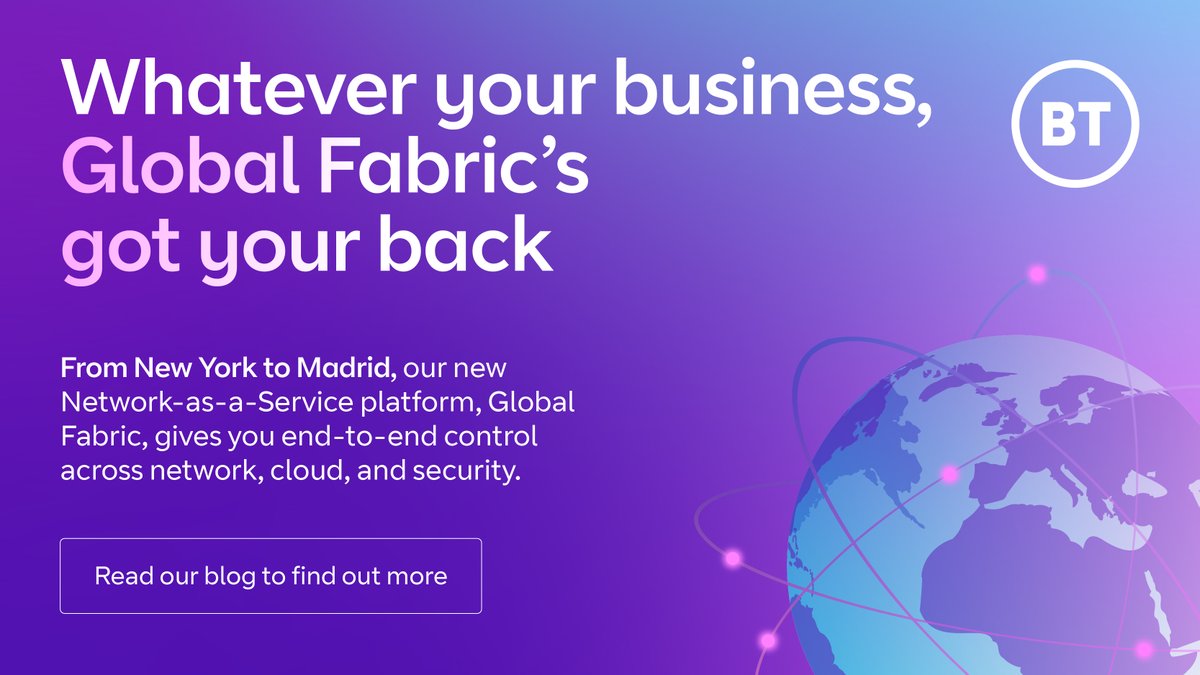 🌐 As organisations transition from perimeter-based architectures to multi-cloud environments, rethinking security becomes paramount.

Read more about It here 👉bit.ly/41aaEdT

#GlobalFabric #DigitalTransformation #BTMeansBusiness