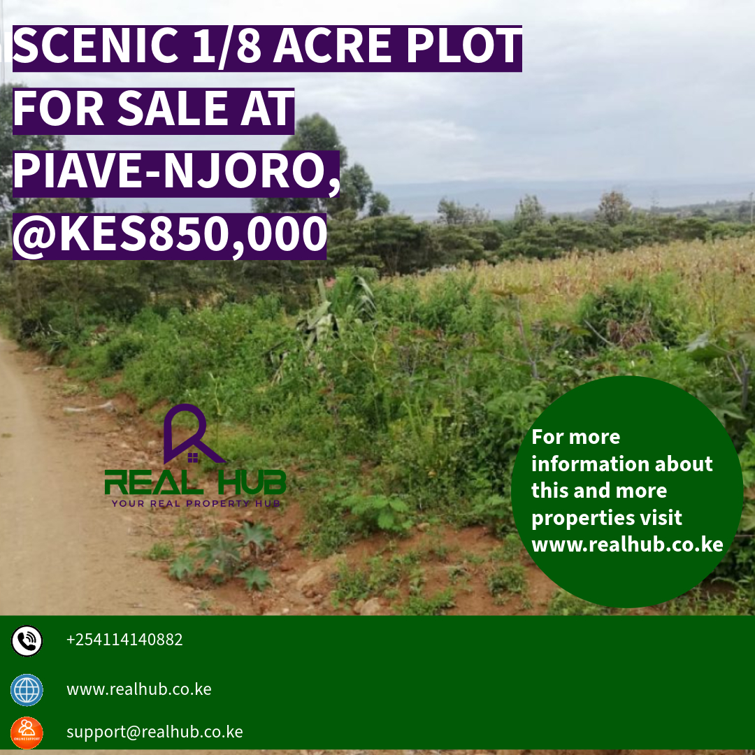 Realhubkenya's tweet photo. SCENIC PLOT FOR SALE AT PIAVE-NJORO, NAKURU @KES850,000
#plotforsale #landforsale #buyland #sellland Hamilton Sean Paul DJ Evolve Kizza Besigye Oscar Sudi the social health authority #RigathiGachagua daily nation https://t.co/zs8fdbRjmB