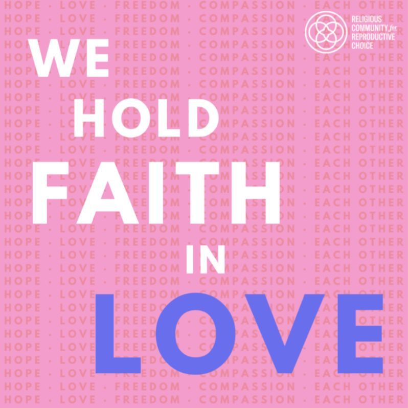 We work for reproductive freedom from a people-centered place, with prayerful hearts, loving spirits, and open minds. We stand up for reproductive freedom for all. We hold faith in 🩷LOVE 🩷

Make your #GivingTuesday gift today: buff.ly/3AXUo51