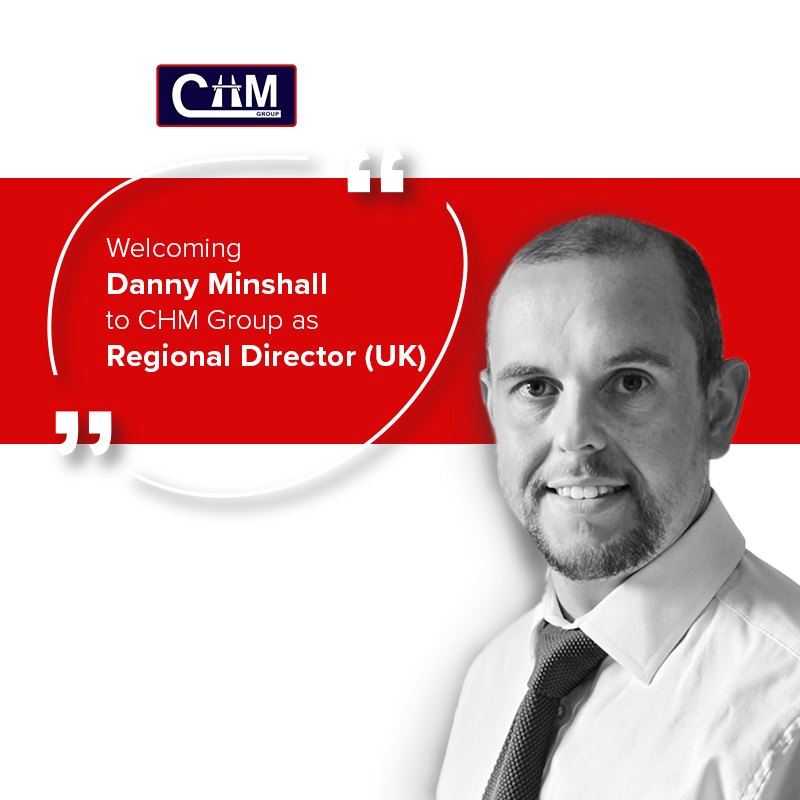 CHM_Group's tweet photo. “Excited by CHM’s vision for the UK since our first conversation! Their passion for expansion aligns with my motivation. Grateful for the opportunity, and I’m committed to our success.” - Danny Minshall, Regional Director (UK) https://t.co/h4QaUuaGVr