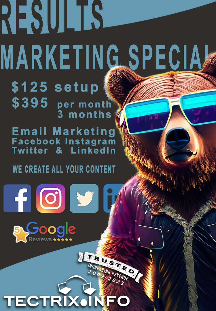 Shop Small this Holiday Season...
Get noticed on Google.
THE BEST WebSites . Stories . Reels . Videos . Marketing
Call (617) 401-7877 or
(863) 226-8430
email Team@TECTRIX.INFO.
Trusted since 2009.
TECTRIX.INFO
#businessgrowth #marketing #sales #help #share #team