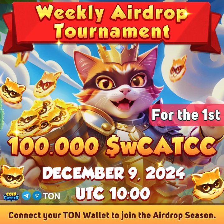 🎉 Weekly Tournament 11 is Now Live! 🎉

Hey CoinCrypto Warriors

🔫 The wait is over! The Weekly Tournament is officially live, and it’s time to spin, build, and climb the leaderboards to win amazing rewards, including $wCATCC! 🎯

‼️ End date: December 9 at 10:00 UTC

💯