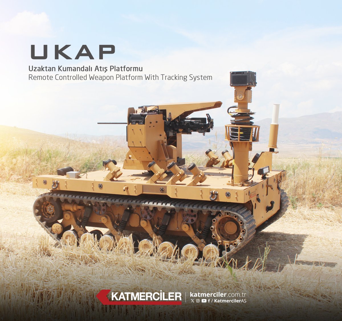 KatmercilerAS's tweet photo. UKAP - Uzaktan Kumandalı Atış Platformu / Remote Controlled Weapon Platform With Tracking System
#Katmerciler #UKAP #insansızkaraaracı #İKA #remotecontrolled #weaponplatform #defence
#savunmasanayii #unmanned #savunma #military #armoredvehicle #securityvehicles #armouredvehicle
#military #millisavunma #Türksavunmasanayii #Turkishdefence #securityvehicles #defence #defenceindustry